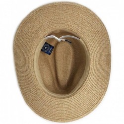 Sun Hats Men's Palm Beach Hat - UPF 50+ 2 3/4" Brim Polyester Braid Adjustable Fit - Beige - CG18M49UWAR $64.80