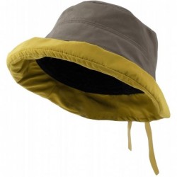 Bucket Hats Cotton Bucket Hat Women Foldable Fall Winter Lady Cap SLB1250 - Yellow - CJ1935QCC66 $38.21