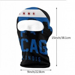 Balaclavas Chicago City Flag Skyline USA Full Face Mask Hood-Outdoor Cycling Ski Motorcycle Balaclava Mask - White - C518LQ4W...