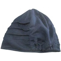 Skullies & Beanies Beanie for Women- Satin Lined Cap- Flower Head Wrap- Elegant Turban - Black - CF18YYIQNSY $27.09