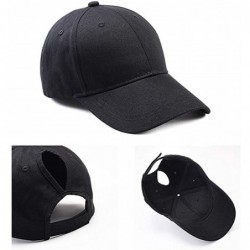 Baseball Caps Ponytail Cap Messy Trucker Adjustable Visor Baseball Cap Hat Unisex - Black-2 - C918EYUD095 $21.70