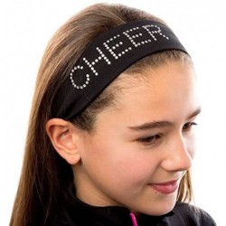 Headbands Cheer Rhinestone Cotton Stretch Headband - White - C9115LJJ0XZ $13.39