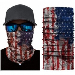 Balaclavas Cool Skull Stars and Stripes USA Flag Print Balaclava Headband Bandana Head Wrap Scarf - Patriotic Pattern - CB197...
