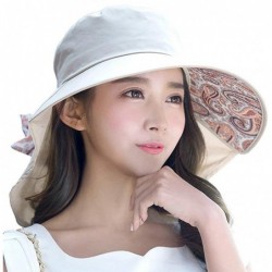 Sun Hats Summer Bill Flap Cap UPF 50+ Cotton Sun Hat with Neck Cover Cord for Women - 16006_khaki - CU12G5SKH41 $32.93