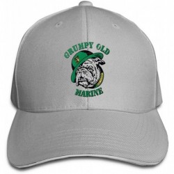 Baseball Caps Grumpy Old Marine Sign Unisex Hats Trucker Hats Dad Baseball Hats Driver Cap - Gray - CH18L4WREZN $35.76