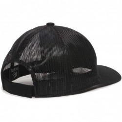 Baseball Caps Structured mesh Back Trucker Cap - Black - C318254RLEE $18.28