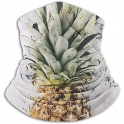 Balaclavas Neck Gaiter Headwear Face Sun Mask Magic Scarf Bandana Balaclava - Pineapple on White Marble - C01979MCGG6 $30.20