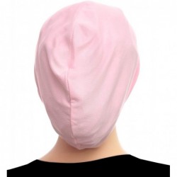 Skullies & Beanies Cotton Beanie Snood Large Hijab Chemo Cap - Black - C1180Q793SN $16.29