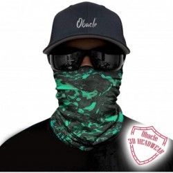 Balaclavas Seamless Bandana Face Mask Rave Men Women for Dust Sun Wind Protection - Pure Black Green - CW1929RMNYT $13.52