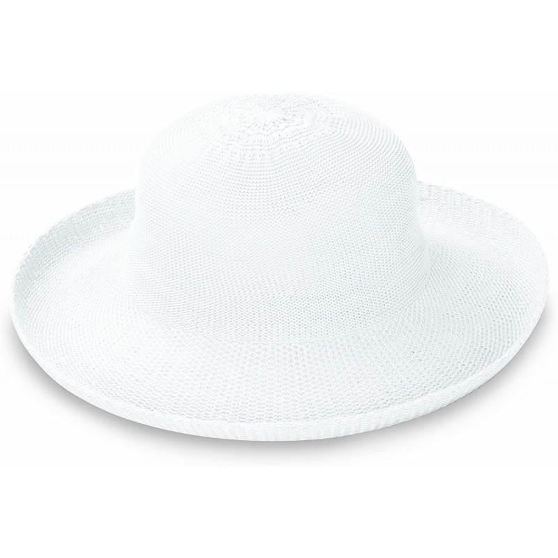 Sun Hats Women's Victoria Sun Hat - Ultra Lightweight- Packable- Broad Brim- Modern Style- Designed in Australia - White - CJ...