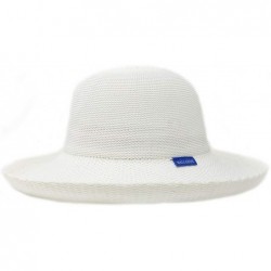 Sun Hats Women's Victoria Sun Hat - Ultra Lightweight- Packable- Broad Brim- Modern Style- Designed in Australia - White - CJ...