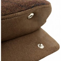 Newsboy Caps Premium Men's Wool Newsboy Cap SnapBrim Thick Winter Ivy Flat Stylish Hat - 2328-brown Patch - CE18Y8LS4NU $20.82