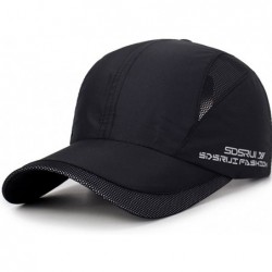 Baseball Caps Breathable Outdoor UV Protection Cap Lightweight Quick Drying Summer Sports Sun Caps - Black - CH18EIRAIY2 $19.85