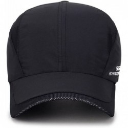 Baseball Caps Breathable Outdoor UV Protection Cap Lightweight Quick Drying Summer Sports Sun Caps - Black - CH18EIRAIY2 $14.29