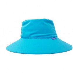 Sun Hats Women's Aqua Hat - UPF 50+- Ready for Adventure- Designed in Australia. - Turquoise - CX11QIF2WWR $72.87
