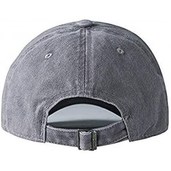 Baseball Caps Men Women Baseball Cap Vintage Cotton Washed Distressed Hats Twill Plain Adjustable Dad-Hat - Grey/3 - CQ194QWT...