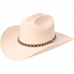 Cowboy Hats Faux Western Style Pinch Front Canvas Cowboy Cowgirl Hat - Classic Sand - C81802WXL58 $50.07