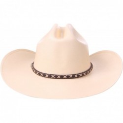 Cowboy Hats Faux Western Style Pinch Front Canvas Cowboy Cowgirl Hat - Classic Sand - C81802WXL58 $31.14