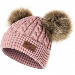 Skullies & Beanies Winter Toddler Crochet Toboggan Earflap - Hot Pink - CL192UU8AU9 $12.13