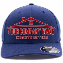 Baseball Caps Custom Hat. Your Company Name Embroidered. Construction Company hat - Navy - C5189C7CXKW $40.95
