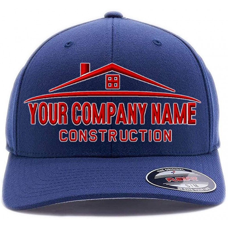 Baseball Caps Custom Hat. Your Company Name Embroidered. Construction Company hat - Navy - C5189C7CXKW $28.35