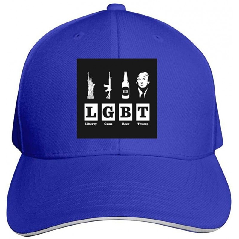Baseball Caps Baseball Cap Liberty Guns Trump Beer Trump LGBT Pride Month LGBTQ 3D Printed Adjusted Peaked Cap - Blue - CR18U...