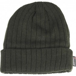 Skullies & Beanies Thinsulate 3M 40g Thermal Winter Beanie Hat for Men - Stretch Fit Skull Cap - Hunter Green - C712MZSB6D9 $...