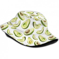 Bucket Hats Women's Summer Bucket Hat Outdoor Sun UV Protection Casual Fishing Cap - Avocado - CZ1944O0HL5 $19.07