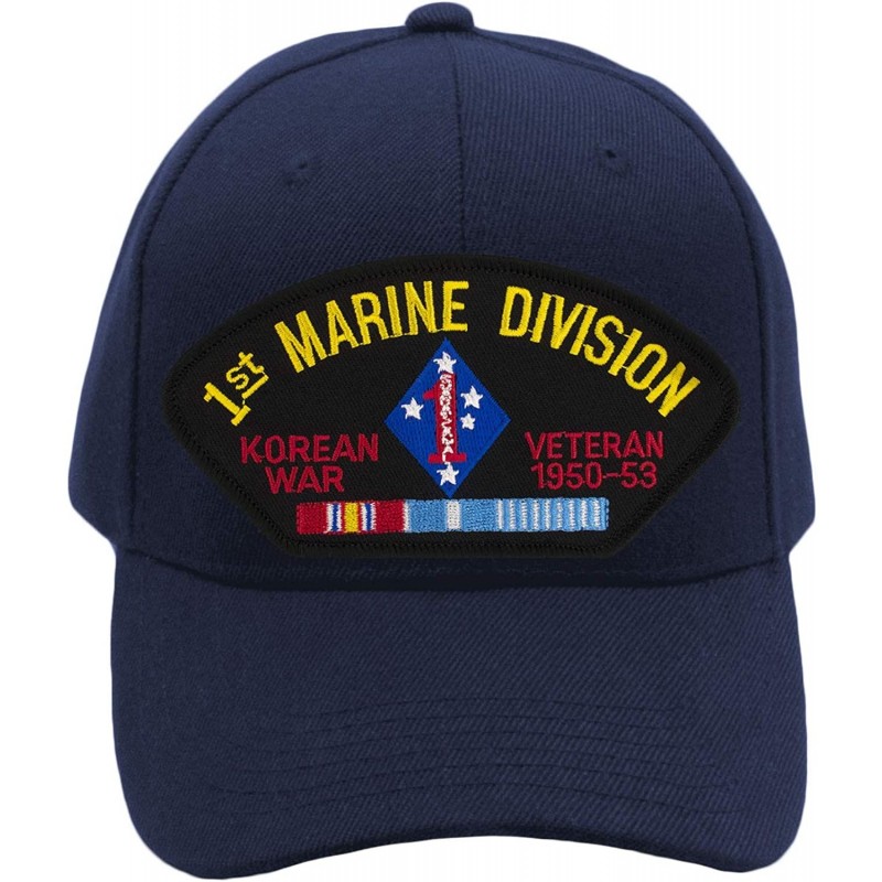 Baseball Caps 1st Marine Division - Korean War Veteran Hat/Ballcap Adjustable One Size Fits Most - Navy Blue - C018OT8WKKE $3...