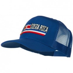 Baseball Caps Costa Rica Flag Patched Mesh Cap - Royal - CL11Q3SYQ5P $32.47