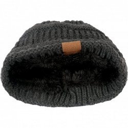 Skullies & Beanies Mens Womens Winter Cable Knit Slouchy Beanie Skully Cap Hat - Darkgrey - C41875M0230 $11.97