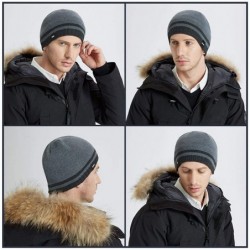 Skullies & Beanies Mens Winter Beanie Hat Warm Knit Cuffed Plain Toboggan Ski Skull Cap - A2-grey - C418HCTZ9X7 $15.43