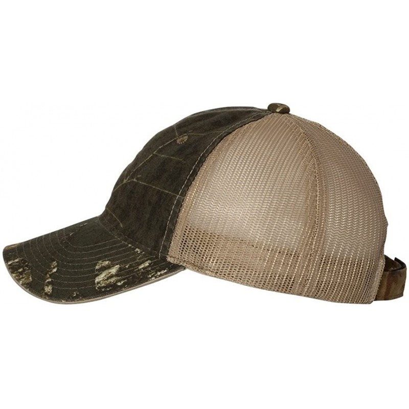 Baseball Caps Washed Brushed Mesh Cap - Mossy Oak Breakup/Khaki - CO11J95GEEF $13.34