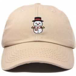 Baseball Caps Cute Snowman Hat Ladies Womens Baseball Cap - Khaki - CD18ZYCQM6S $35.92