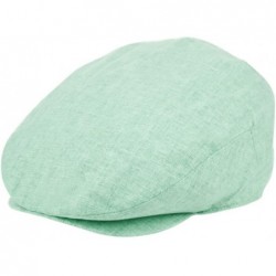 Newsboy Caps Men's Linen Flat Ivy Gatsby Summer Newsboy Hats - Mint - CH18C5KD0LS $36.77