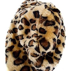 Skullies & Beanies Women Girls Winter Faux Fur Cossak Russian Style Hat Warm Skull Cap Wrap Hat - A-leopard - C918ZXK6D4C $13.57