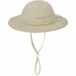 Sun Hats Toddler's Adjustable UPF 50+ Sun Protection Wide Brim Travel Hat - Khaki - CW193ZWZRAC $28.54