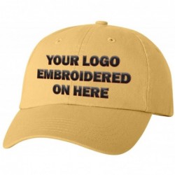 Baseball Caps Custom Dad Soft Hat Add Your Own Embroidered Logo Personalized Adjustable Cap - Butter - C41953WGAK3 $59.81