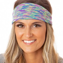 Headbands Adjustable & Stretchy Space Dye Xflex Wide Headbands for Women Girls & Teens - Space Dye Purple Multi - CM12NA3HZTJ...