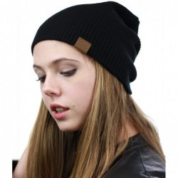 Skullies & Beanies Unisex Comfort & Warm Knitted Daily Beanie Hat - Black - C512HTOVKZ5 $12.85