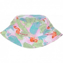Bucket Hats Packable Reversible Black Printed Fisherman Bucket Sun Hat- Many Patterns - Pastel Fantasy Flamingo - CX18ARQ7XT4...