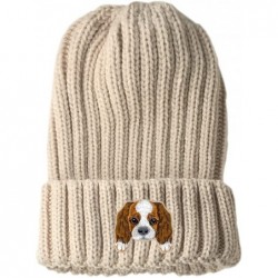 Skullies & Beanies [ Cavalier King Charles Spaniel ] Cute Embroidered Puppy Dog Warm Knit Fleece Winter Beanie Skull Cap - Be...