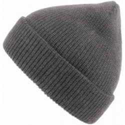 Skullies & Beanies Beanie for Women and Men Unisex Warm Winter Hats Acrylic Knit Cuff Skull Cap Daily Beanie Hat - Grey - CC1...