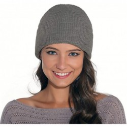 Skullies & Beanies Beanie for Women and Men Unisex Warm Winter Hats Acrylic Knit Cuff Skull Cap Daily Beanie Hat - Grey - CC1...