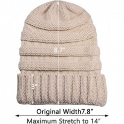 Skullies & Beanies Winter Hats for Womens Knit Slouchy Skullies Beanies Ski Caps with Faux Fur Pom Pom Bobble - CE18Y643CEG $...