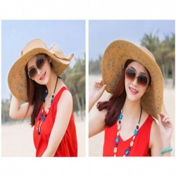 Sun Hats Women' s Summer Pure Sunshade Straw Cap Floppy Big Bow Knot Beach Sun Hat 002 - Navy-style 003 - CX18SAYUTQ2 $17.72