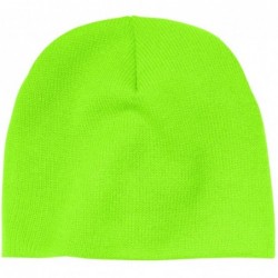 Skullies & Beanies Port & Company Men's Beanie Cap - Neon Green - CS11QDRAXI9 $17.73