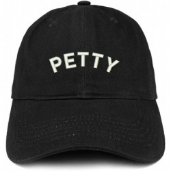 Baseball Caps Petty Embroidered Soft Crown 100% Brushed Cotton Cap - Black - CG12NV9J3CO $36.94