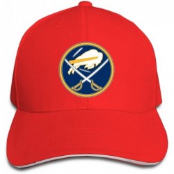 Cowboy Hats Sabres - Buffalo Logo Mashup Men Retro Adjustable Cap for Hat Cowboy Hat - Red - CL18YRYUCGU $52.53