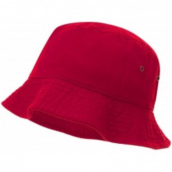 Bucket Hats 100% Cotton Bucket Hat for Men- Women- Kids - Summer Cap Fishing Hat - Red - C318DOQWNA4 $25.05